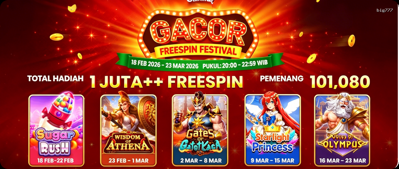 Login big777 Sekarang Bonus Melimpah